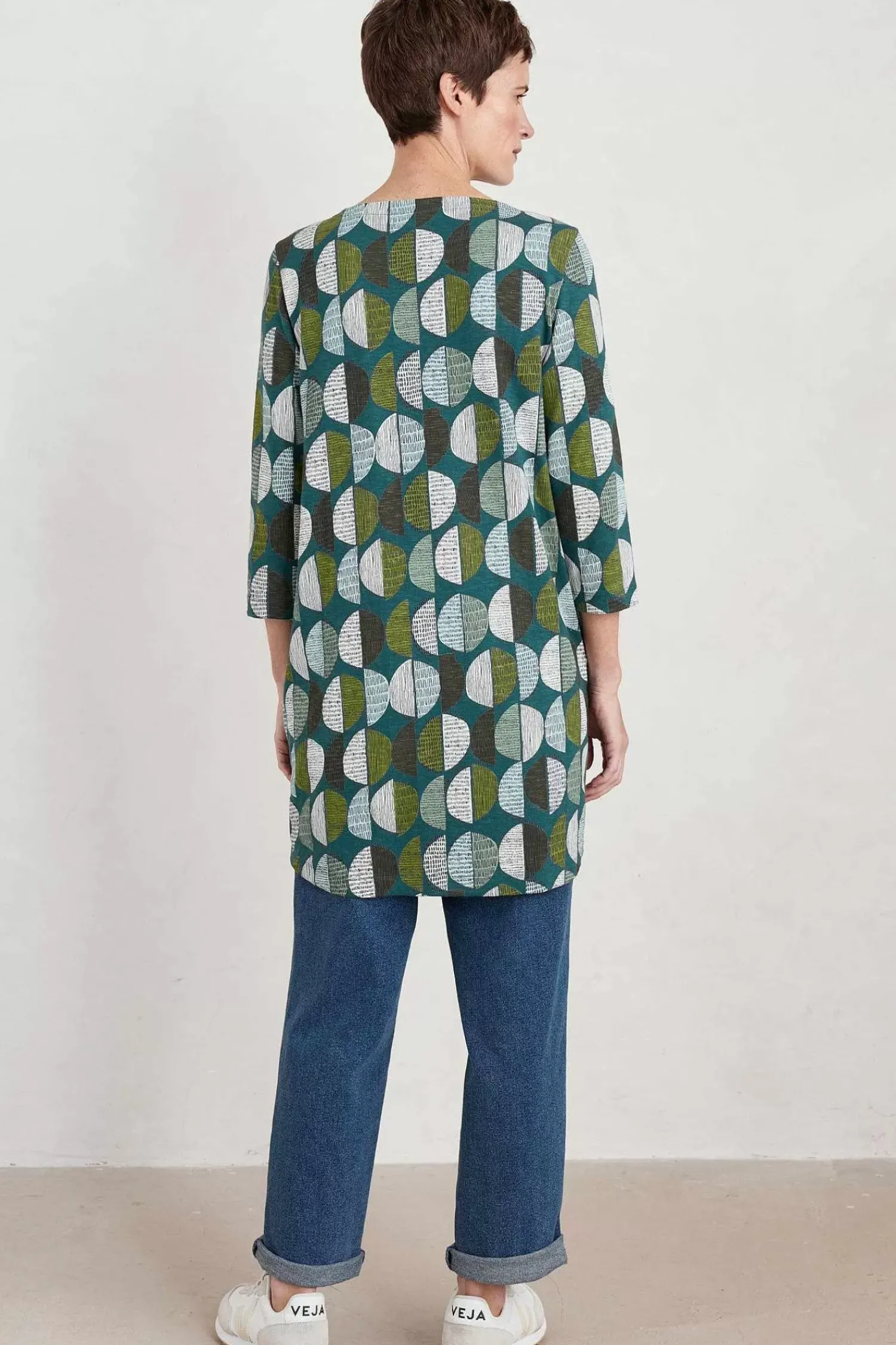 Tunics<Seasalt Cornwall Shore Foraging Printed Tunic (Gots) Circle Markings Seaway