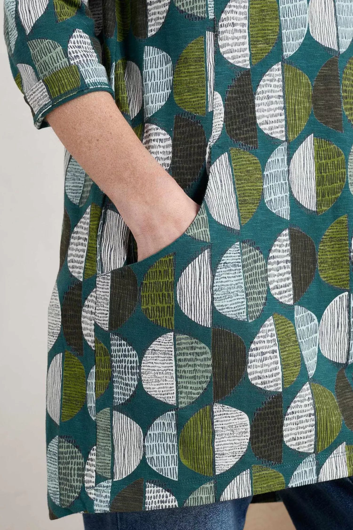 Tunics<Seasalt Cornwall Shore Foraging Printed Tunic (Gots) Circle Markings Seaway