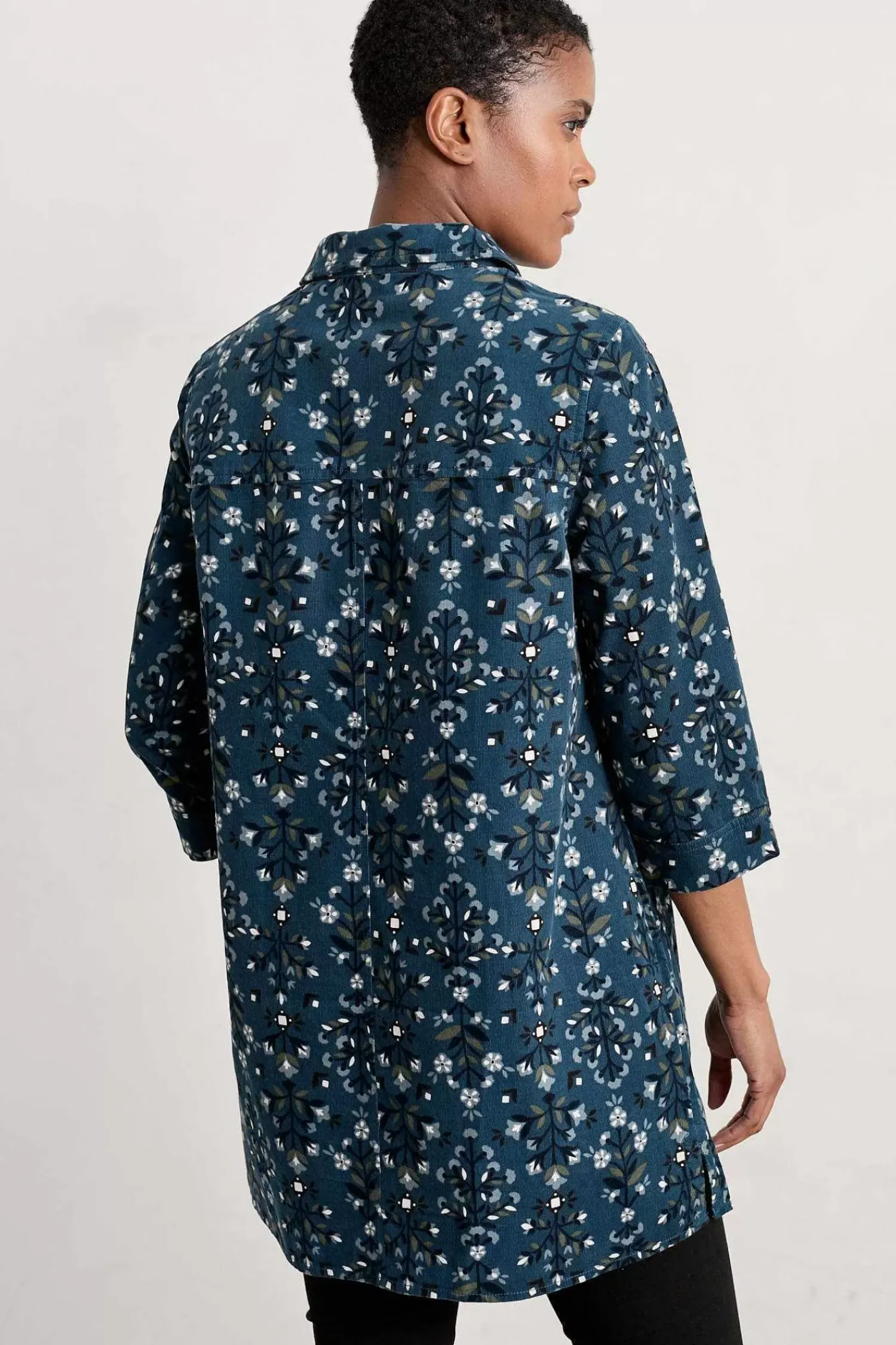 Tunics<Seasalt Cornwall Sky Sketch Needlecord Tunic Floral Blanket Dark Lugger