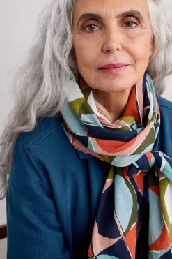 Scarves & Shawls<Seasalt Cornwall Summer Scarf Half Moons Chalk