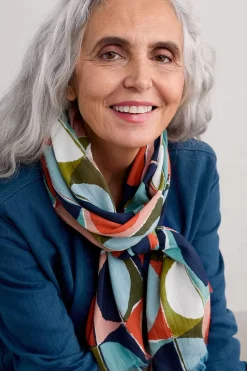 Scarves & Shawls<Seasalt Cornwall Summer Scarf Half Moons Chalk