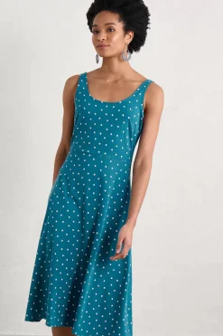 Dresses<Seasalt Cornwall Sun Gleam Jersey Midi Dress Little Sponge Spot Mast