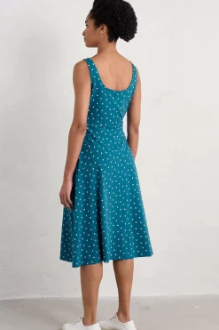 Dresses<Seasalt Cornwall Sun Gleam Jersey Midi Dress Little Sponge Spot Mast