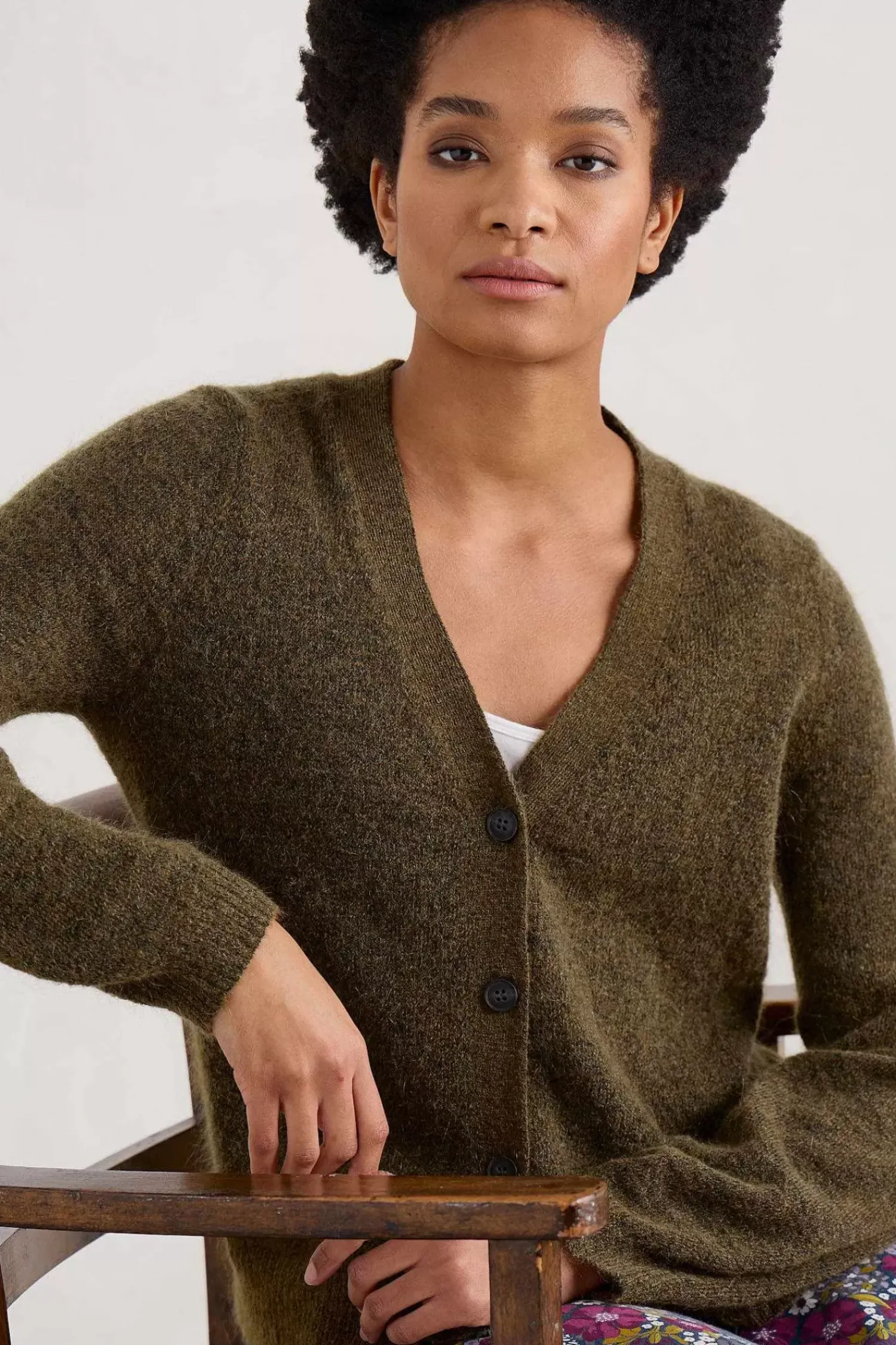 Knitwear<Seasalt Cornwall Taffle V-Neck Cardigan Laurel