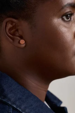 Jewellery<Seasalt Cornwall Talland Smooth Stud Earrings Papaya