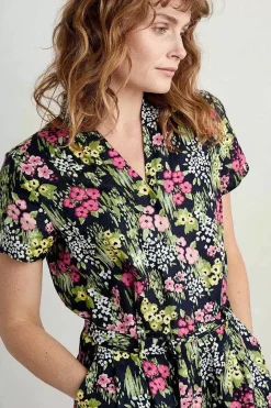 Trousers & Shorts<Seasalt Cornwall Treen Cove Linen Jumpsuit Painterly Field Maritime