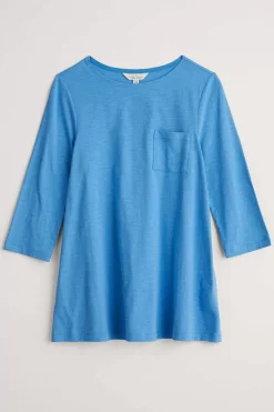 Tops<Seasalt Cornwall Tregonning 3/4 Sleeve Top Clear Sky