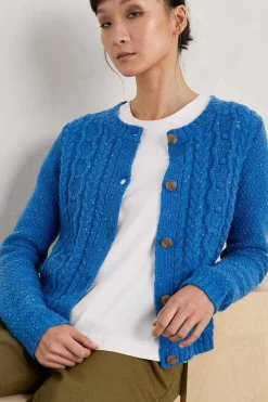 Knitwear<Seasalt Cornwall Tressa Merino Blend Cable Knit Cardigan Waterside
