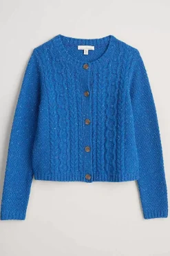 Knitwear<Seasalt Cornwall Tressa Merino Blend Cable Knit Cardigan Waterside