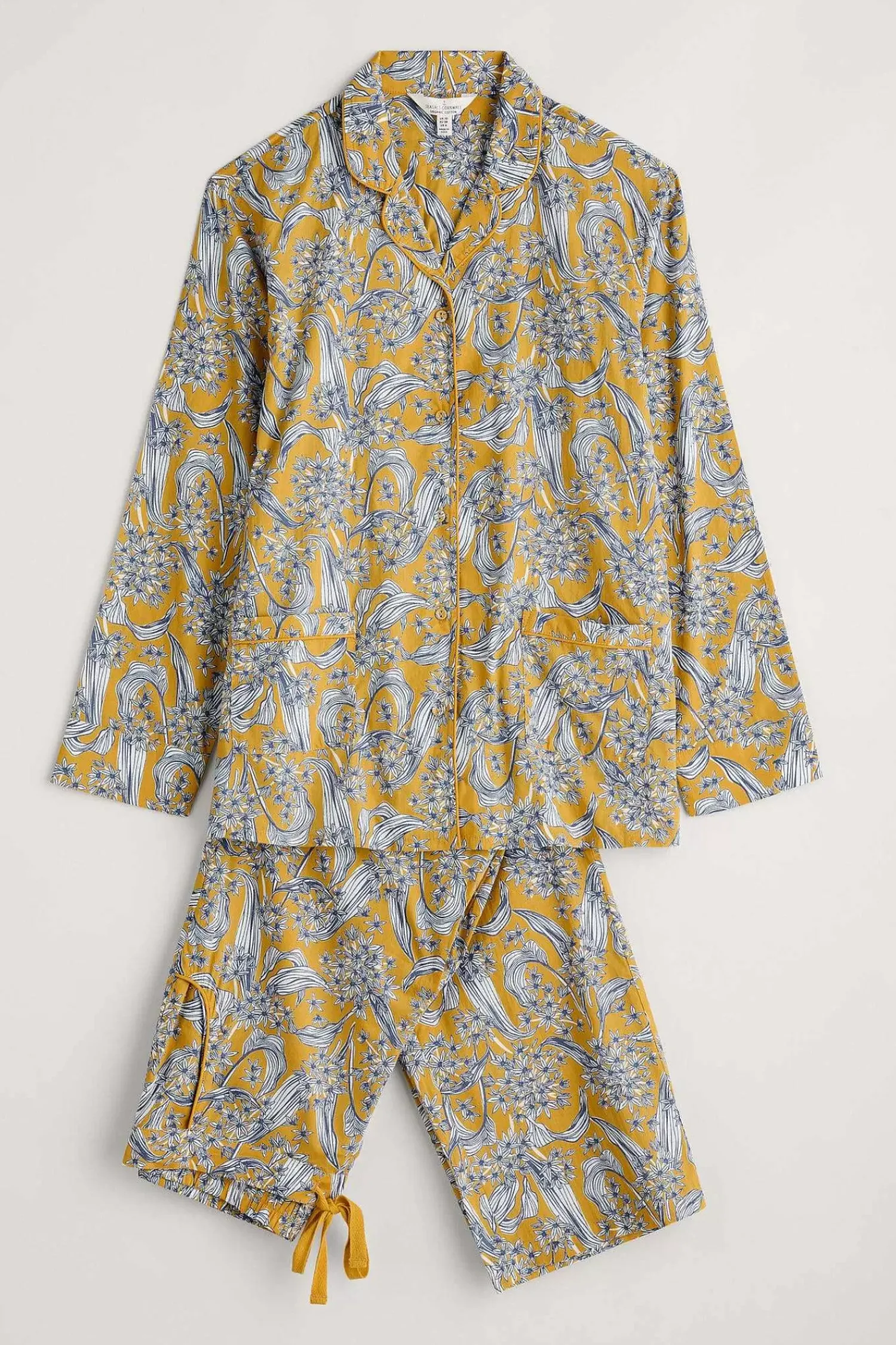 Nightwear<Seasalt Cornwall View Point Pyjamas Woodland Garlic Dark Dijon