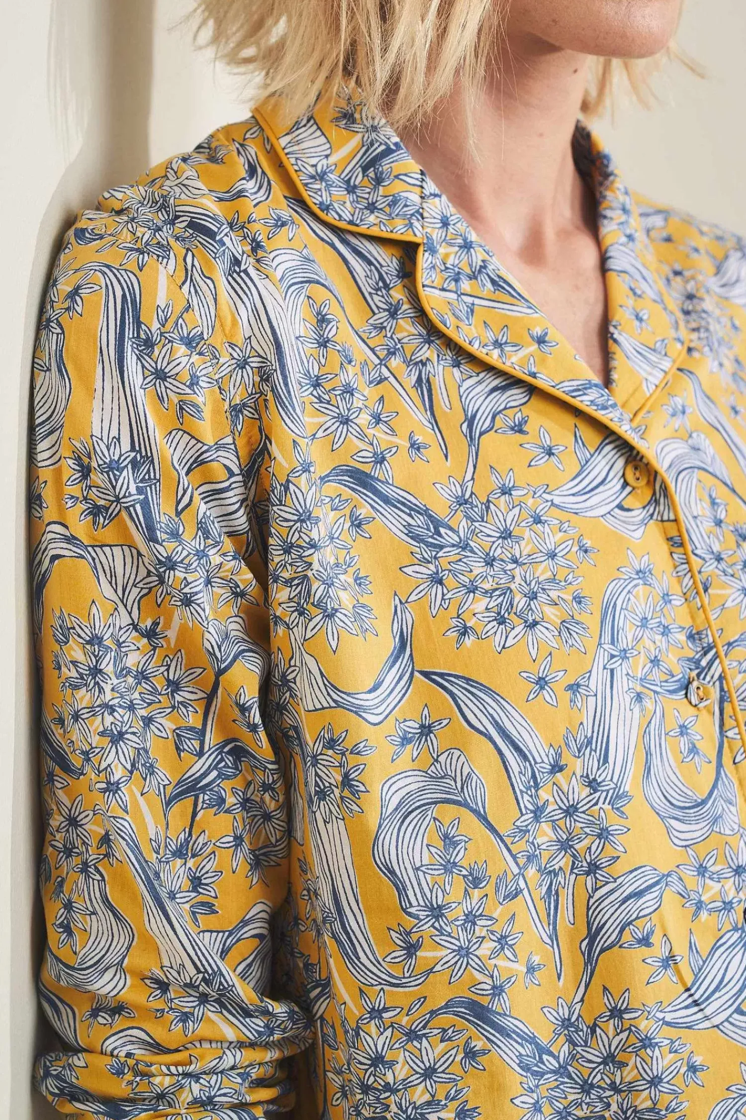 Nightwear<Seasalt Cornwall View Point Pyjamas Woodland Garlic Dark Dijon