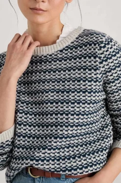 Knitwear<Seasalt Cornwall Wall Penny Jumper Maze Marine Aran
