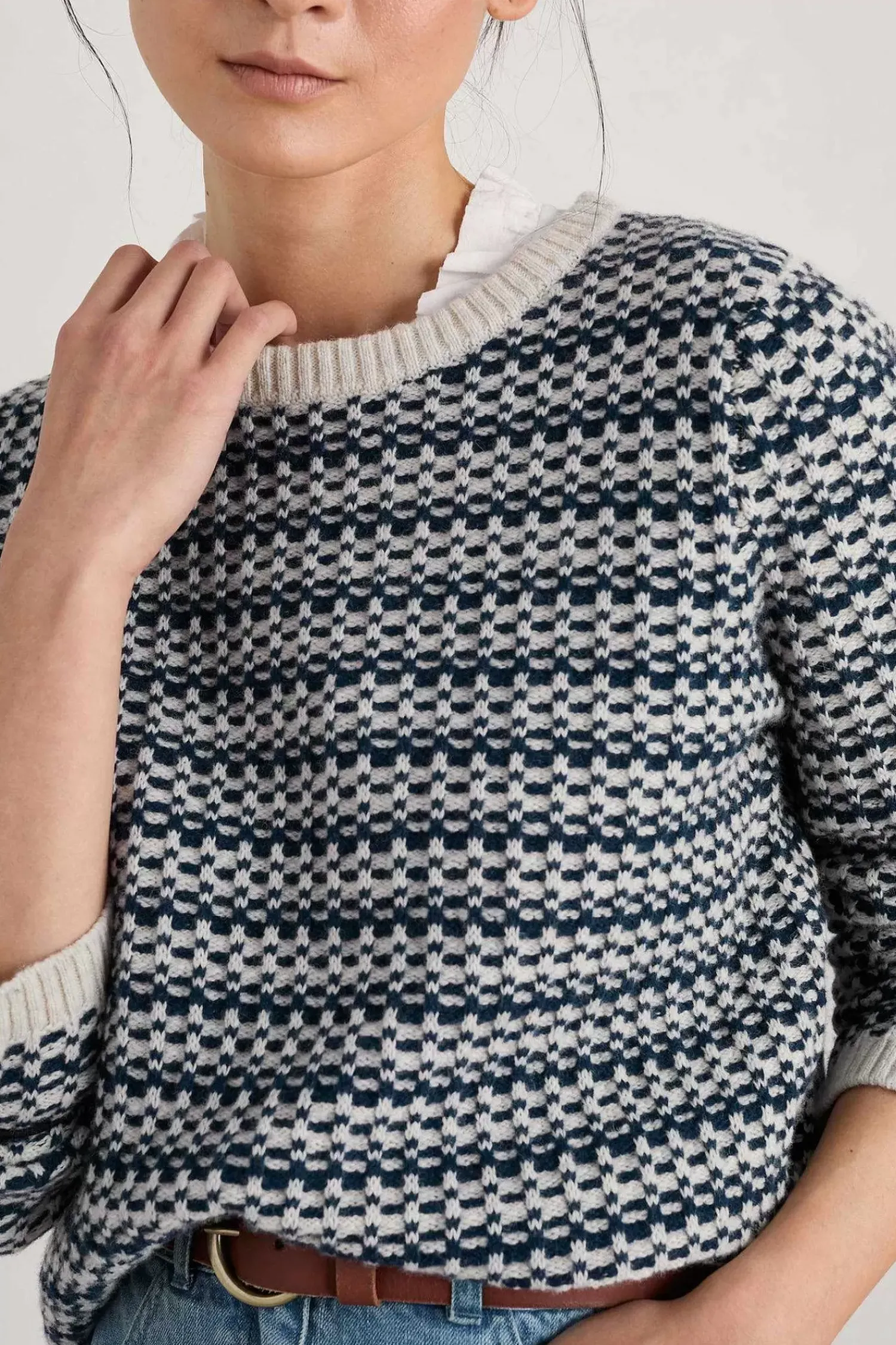 Knitwear<Seasalt Cornwall Wall Penny Jumper Maze Marine Aran