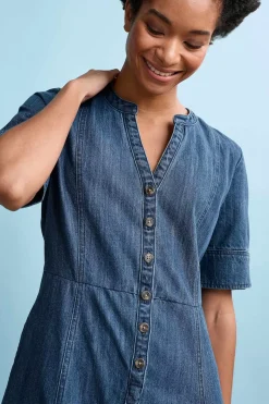 Dresses<Seasalt Cornwall Wightwick Midi Dress Mid Indigo Wash