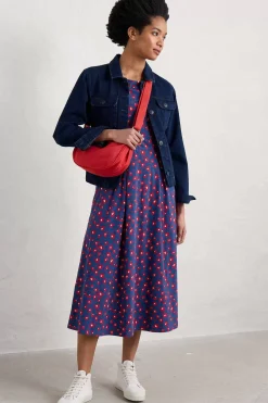 Dresses<Seasalt Cornwall Wild Bouquet Jersey Dress Looping Floral Dark Voyage
