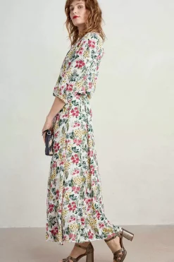 Tops<Seasalt Cornwall Willow Path 3/4 Sleeve Printed Shirt Painterly Field Chalk