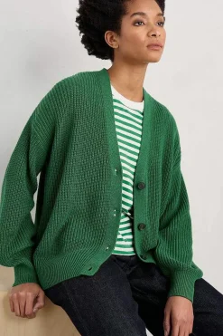 Knitwear<Seasalt Cornwall Winding Creek Organic Cotton Knit Cardigan Island