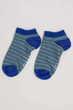 Socks & Tights<Seasalt Cornwall Women's Everyday Trainer Socks Spot Stripe Dusk