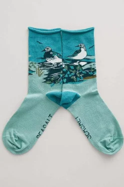 Socks & Tights<Seasalt Cornwall Women's Postcard Organic Cotton Socks Orchard Trees Onyx