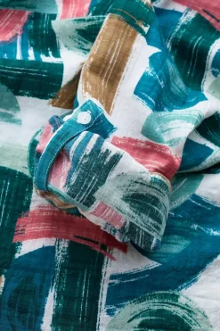 Tops<Seasalt Cornwall Wren Flutter Longline Shirt Driftwood Marks Chalk