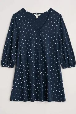 Tunics<Seasalt Cornwall Wren Jersey Tunic Little Sponge Spot Maritime